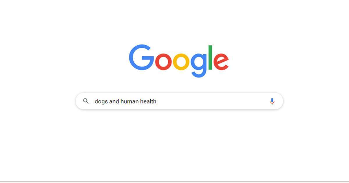 performed a search for "dogs and human health.