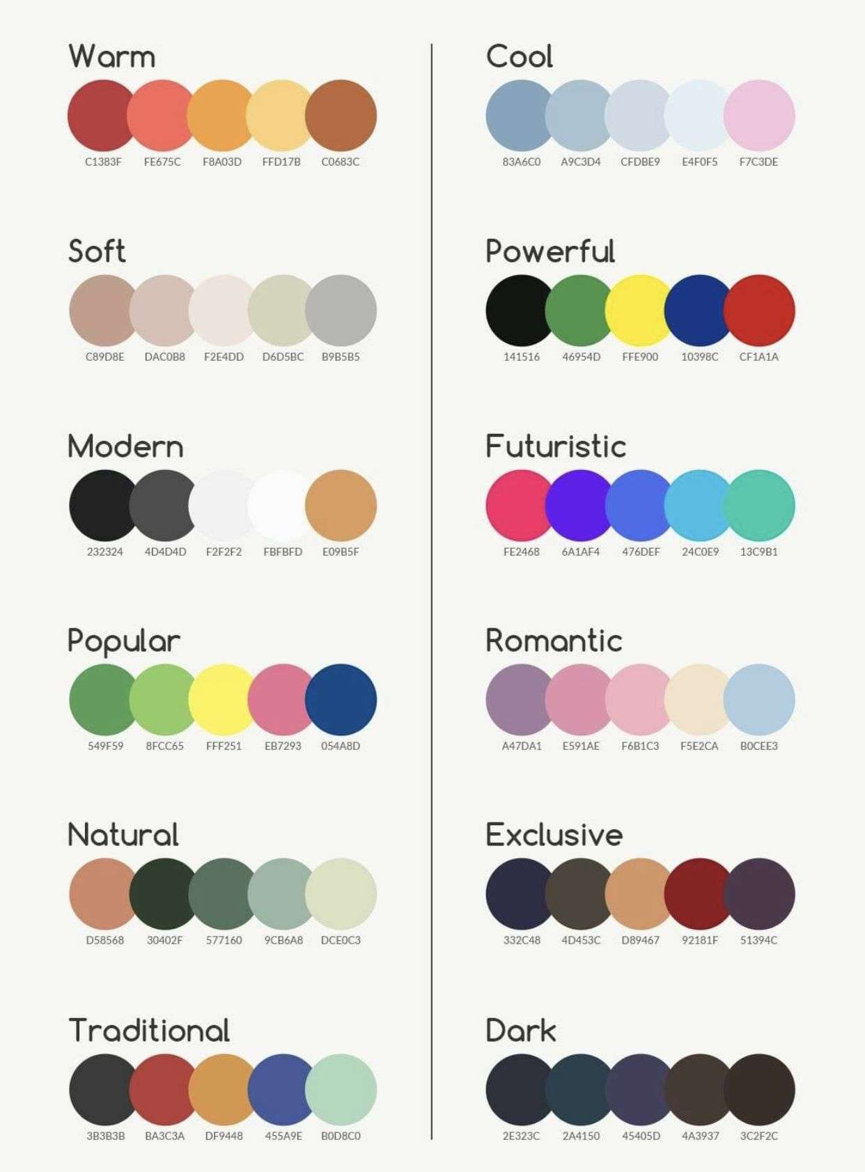 Colors palette