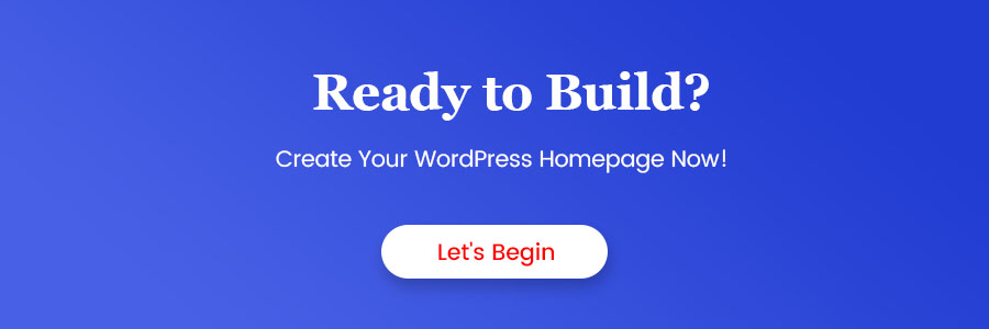 CTA for WordPress creation