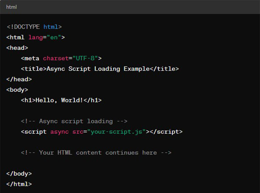 async attribute in HTML